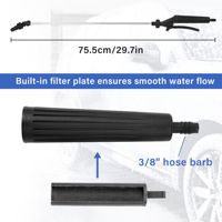 Vente en gros, pulvérisateur universel pour lavage de jardin, lance, pistolet télescopique en aluminium