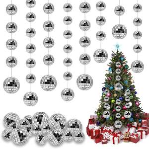 Cadena de bola de espejo de Año Nuevo 2025, colgante LED reflectante creativo para Bar de Navidad, accesorio para fiesta de discoteca - Product Image 1