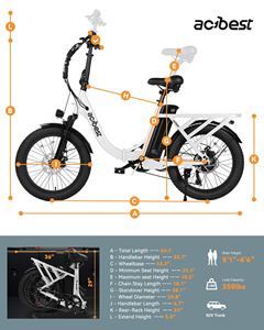 ACTBEST Mars Miglior Bicicletta Elettrica Pieghevole 48v con Pedalata Assistita per Adulti - Product Image 5