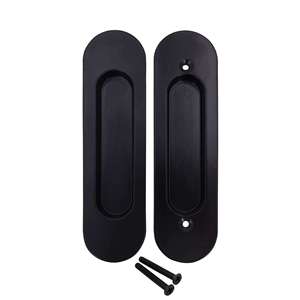 Poignée dissimulée avec loquet intégré, barre en fer/aluminium, pieds en zinc, poignée allongée, moderne et durable, pour armoires, placards coulissants et commodes - Product Image 3