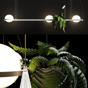 2025 <span class=keywords><strong>Palma</strong></span>, nuevo diseño, lámpara colgante de jardín Artificial, lámpara de comedor de forma larga con bombillas de 3*6W y 1 foco de 3W - Product Image 6