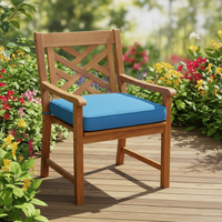 Coussin de chaise carré pour jardin extérieur, imperméable, ignifuge, avec housse en mousse amovible et lavable, 100% polyester, personnalisable