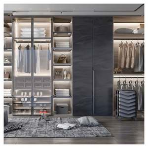 Meubles sur mesure Foshan, design moderne, armoire de chambre à coucher, ensembles complets, placard avec accessoires fonctionnels, prix bas pour armoire basse - Product Image 2