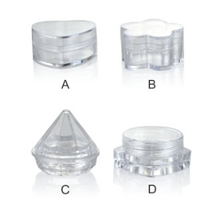 Botol plastik transparan bentuk berlian mini sampel gratis 4g 5g stoples kosmetik plastik bening lucu - Product Image 3