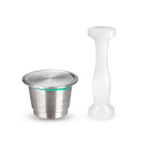 Juego <span class=keywords><strong>de</strong></span> 1 cápsula <span class=keywords><strong>de</strong></span> café recargable <span class=keywords><strong>de</strong></span> acero inoxidable con martillo <span class=keywords><strong>de</strong></span> doble cara Compatible con el modelo original <span class=keywords><strong>de</strong></span> <span class=keywords><strong>Nespresso</strong></span> - Product Image 1