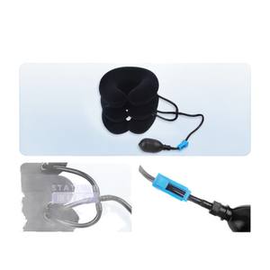 Dispositif de traction cervicale Statemed, attelle de cou gonflable noire, utilisation manuelle à domicile, soutien médical du cou - Product Image 1