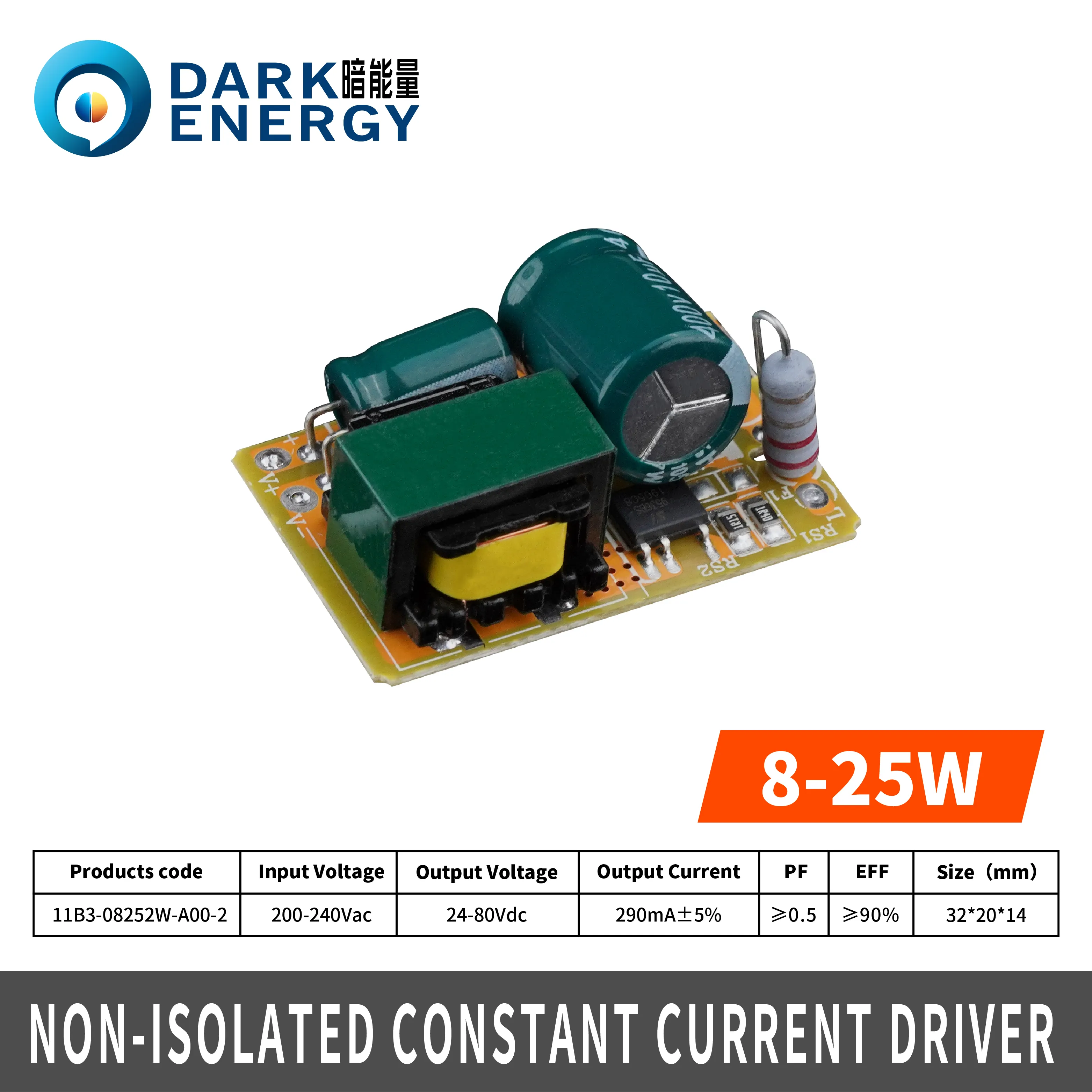 Dark Energy 8-25W 250-290mA LED-Treiber Preisliste Treiber LED 8-25W LED-Treiber Ic Chip Dark Energy