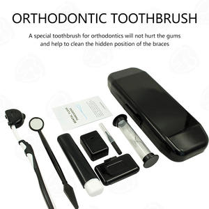 Özel toptan ortodontik bakım seti 8 parça içerir parantez diş fırçası olmayan çıkarılabilir fırça ağız ayna - Product Image 4