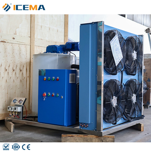 ICEMA Marokko Industrielle Eismaschine Maschine <span class=keywords><strong>1</strong></span> Tonne 2ton 3ton Koreanische Schneeflocken 110V mit Kompressor Motor Getriebe SPS Handels preis - Product Image 2