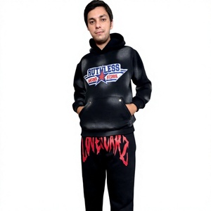 Ensembles de Sport Homme AZ LUCKY SPORTS 2025 – Survêtements Décontractés d'Hiver à Taille Haute, Sweats à Capuche Épais et Pantalons à Boutons (OEM) - Product Image 4