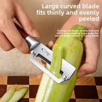 Éplucheur manuel professionnel en acier inoxydable pour canne à sucre, melon d'hiver, laitue, citrouille – Outil commercial pour peaux dures