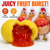 Bonbons Gélifiés en Forme de Poulet à Remplir de Confiture de Fruits, Marque Blanche, Vente en Gros pour Fêtes et Événements