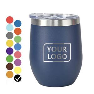 Tasses à café personnalisées en acier inoxydable 304 de 12 oz, à double paroi, en forme d'œuf, avec couvercle - Product Image 3
