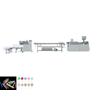 lollipop factory supplier customization Single color lollipop stick straw extruder machine with Factory price