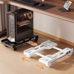 Dưới bàn CPU chủ thông gió có thể điều chỉnh điện thoại di động CPU đứng với 4 Caster bánh xe phù hợp với hầu hết PC tháp - Product Image 2