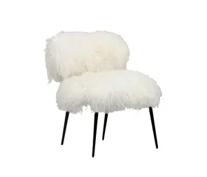Современный и забавный дизайн, удобный плюшевый шерстяной материал из ягненка или натурального шерпа, пушистый стул для гостиной