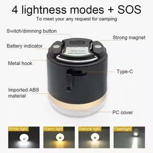 Camping Light Smart Outdoor Portable Magnetic Bright Emergency for Hassle-free Illumination Camping <b>Lamp</b> Outdoor Mobile Emergenc - Product Image 5