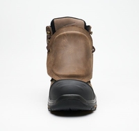 L611-1 ZG Marque Cuir de Vache Semelle en Caoutchouc Chaussures de Sécurité pour Mine avec Protection Métatarsienne, Embout Composite Pénétration Soudeur Marron