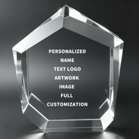 Trofeo de Cristal Pentagonal Neelpure 128732 con Diseño Grabado Personalizado para Premios Corporativos