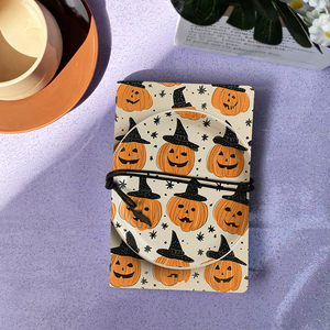 A6 Cahier Vintage Fait Main Fermeture à Cravate Durable 160 Pages Cadeau Robuste pour Franchise Réunion RecordsPumpkins <span class=keywords><strong>Sorcière</strong></span> Chapeaux s - Product Image 1