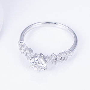 MSR-642 18K oro donna gioielli personalizzati laboratorio diamante anello solitario regalo e fedi nuziali per donna - Product Image 5