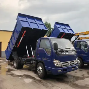 China nuevo Foton Forland volante a la derecha 4x2 camión volquete de basura ligero 3 toneladas volquete vehículo volquete