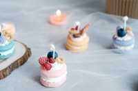E078 bougie parfumée en forme de Macaron pour mariage, anniversaire, Dessert romantique, bougies en cire de soja