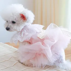 Công Chúa Màu Hồng ăn mặc cho chó dễ thương mèo trang phục quần áo Pet Nguồn cung cấp giáng sinh bán buôn nhân sư