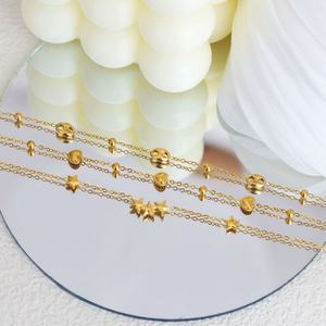 Pulseras de Acero Inoxidable de Lujo Personalizadas, Resistentes al Deslustre y al Agua, al por Mayor, para Mujer, Chapadas en Oro de 14k y 18k - Product Image 3