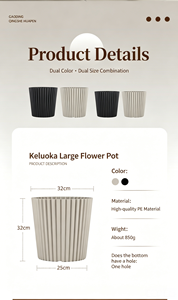 Pot de fleurs en plastique multi-tailles, écologique, pour plantes succulentes, herbes et légumes - Product Image 2