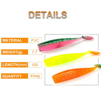 Leurre de pêche bionique souple 100mm 7.7g Wobbler facile à nettoyer leurre de pêche pour rivière lac ruisseau fabriqué en PVC durable