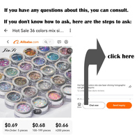 Vente flash : 36 couleurs assorties, paillettes holographiques laser brillantes pour ongles, poudre de paillettes