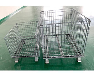 Jaula de Almacenamiento de Carga Apilable Grande y Personalizada para Almacén, de Acero Galvanizado, Plegable, de Malla Metálica, <span class=keywords><strong>Yuge</strong></span> 1000-1500kg - Product Image 6