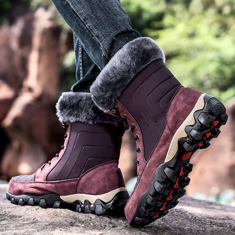 Bottes D'Hiver Homme En Fourrure De Renard Argenté - Doublure Mouton - Fabriquées En Ukraine - Tailles 40-48