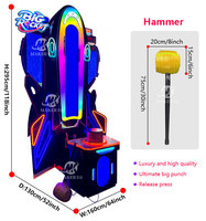 Machine de jeu d'arcade Hammer Arcade Hercules, machine de jeu Hit Big Rocket Hammer, machine de jeu de défi de force de rachat