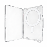 Porte-cartes transparent avec fermeture à clip pour cartes TCG et cartes de crédit, design tendance, matériau PC, accessoires pour téléphone