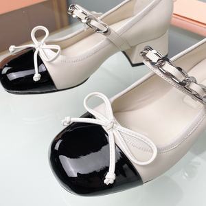 Chaussures Mary Jane à talon plateforme noir et blanc pour femmes, chaussures de soirée et de mariage, chaussures simples pour femmes, style chic, bout rond - Product Image 3