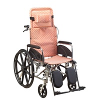 Fauteuil roulant manuel léger à cadre en aluminium avec dossier inclinable pour la rééducation thérapeutique et les soins aux patients