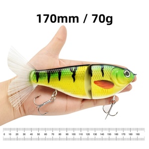 Señuelo de Pesca <span class=keywords><strong>Bonic</strong></span> de 170 mm y 70 g, Forma de S, Plástico, Hundimiento Lento de 2 Secciones, Ojos 3D, Cebo de Natación Duro para Pesca - Product Image 2