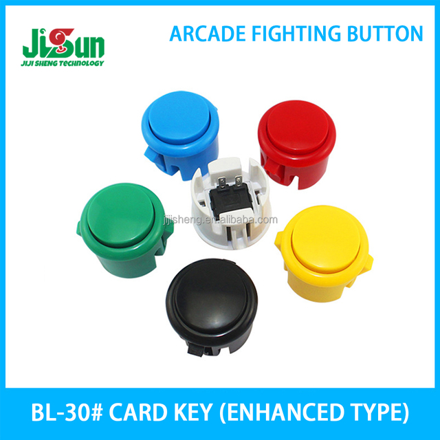 JiSun BL-30# Card-type Large Button Arcade Fighting Machine King Fighters Moonlight Box Key Game Spare Parts Plastic