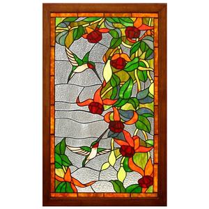 Vitrail Tiffany artisanal personnalisé pour porte, mur et fenêtre, vitrage double face - Product Image 6