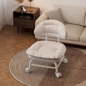 Universal Wheel <b>Stool</b> With Backrest Soft Cushion For Kids And Adults Movable Silent Wheels Household <b>Low</b> Seat - Product Image 2