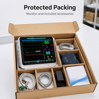 Moniteur patient vétérinaire 12,1 pouces multi-paramètres à écran tactile complet avec ECG, RESP, NIBP, SpO2 (PR), TEMP pour clinique vétérinaire