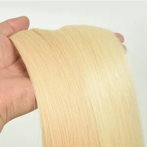 Wholesale Hair Vendors Raw Unprocessed Russian Blonde Double Drawn Remy Human European Hair Bulk