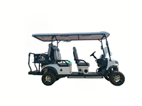 Véhicule de tourisme semi-automatique robuste 6 places pour parcours de golf, moteur Zhejiang 72V 3.5KW, autonomie 80km, couleurs personnalisables disponibles