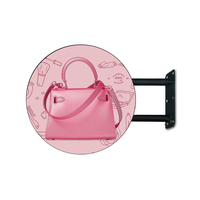 Boîte lumineuse publicitaire LED double face imperméable du fabricant, panneau publicitaire extérieur, boîte lumineuse publicitaire ronde carrée
