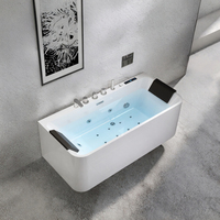 Baignoire de massage autoportante moderne de luxe avec drain, 12 jets, écologique, certifiée CE CUPC