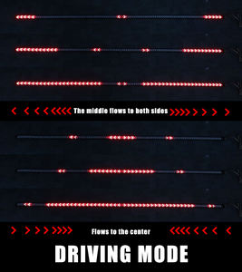 Bande lumineuse LED rouge jaune pour camion, barre lumineuse Triple rangée à 4 fonctions avec clignotant de frein de conduite pour Jeep pick-up SUV Dodge - Product Image 4