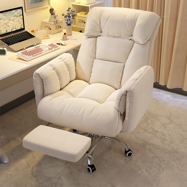 Modern Home Office Executive Ergonomic Computer Chair Comfortable Fabric Adjustable Swivel Reclining Gaming Chair with Footrest
