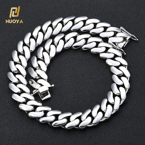 Cadena Cubana Miami NUOYA Personalizada de 10/12/15/19/22mm para <span class=keywords><strong>Hombre</strong></span>, Chapada en <span class=keywords><strong>Oro</strong></span> de 18K, Joyería Hip Hop, Cadenas Cubanas al por Mayor - Product Image 2